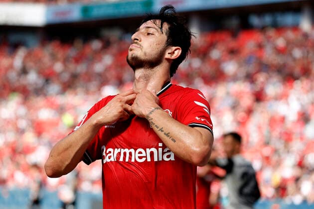 AZMOUN Sardar Team Bayer 04 Leverkusen DFL Bundesliga Saison 2022 2023 Spiel Bayer 04 Leverkusen FC Augsburg 1 2 am 13 08 2022 in Leverkusen DFL REGULATIONS PROHIBIT ANY USE OF PHOTOGRAPHS as IMAGE SEQUENCES and or QUASI VIDEO Copyright: xLacixPerenyix