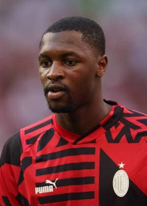 Milan, Italy, 13th August 2022. Fode Ballo-Toure of AC Milan looks on during the warm up prior to the Serie A match at Giuseppe Meazza, Milan. Picture credit should read: Jonathan Moscrop Sportimage EDITORIAL USE ONLY. No use with unauthorised audio, video, data, fixture lists, club league logos or live services. Online in-match use limited to 120 images, no video emulation. No use in betting, games or single club league player publications. SPI-1784-0117