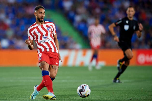 Getafe CF v Atletico de Madrid - LaLiga Santander Matheus Cunha Centre-Forward of Atletico de Madrid and Brazil does passed during the La Liga Santander match between Getafe CF and Atletico de Madrid at Coliseum Alfonso Perez on August 15, 2022 in Getafe, Spain. Getafe Spain  Copyright: xJosexBretonx originalFilename:breton-getafecf220815_nprmF.jpg