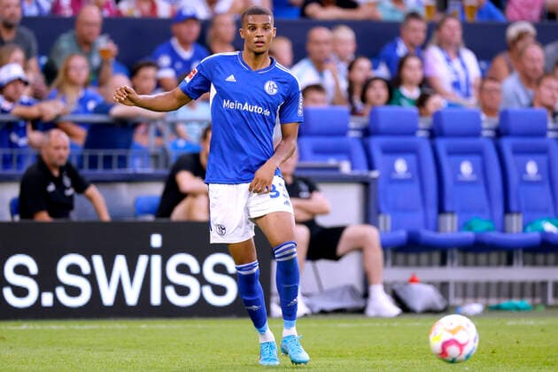 THIAW Malick Team FC Schalke 04 DFL Bundesliga Saison 2022 2023 Spiel FC Schalke 04 Borussia Moenchengladbach 2 2 am 13 08 2022 in Gelsenkirchen DFL REGULATES PROHIBIT ANY USE OF PHOTOGRAPHS as IMAGE SEQUENCES and or QUASI VIDEO Copyright: xLacixPerenyix