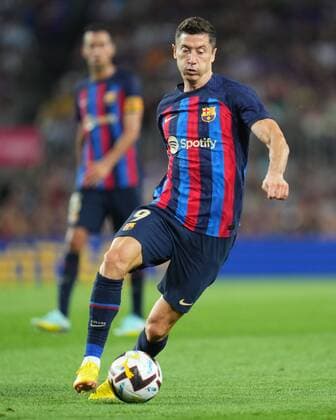 Mandatory Credit: Photo by Pressinphoto Shutterstock (13091585cy) Robert Lewandowski of FC Barcelona, Barca FC Barcelona v Rayo Vallecano, La Liga, date 1. Football, Spotity Camp Nou Stadium, Barcelona, Spain - 13 Aug 2022 EDITORIAL USE ONLY No use with unauthorised audio, video, data, fixture lists (outside the EU), club league logos or live services. Online in-match use limited to 45 images (+15 in extra time). No use to emulate moving images. No use in betting, games or single club league player publications services. FC Barcelona v Rayo Vallecano, La Liga, date 1. Football, Spotity Camp Nou Stadium, Barcelona, Spain - 13 Aug 2022 EDITORIAL USE ONLY No use with unauthorised audio, video, data, fixture lists (outside the EU), club league logos or live services. Online in-match use limited to 45 images (+15 in extra time). No use to emulate moving images. No use in betting, games or Copyright: xPressinphoto Shutterstockx 13091585cy