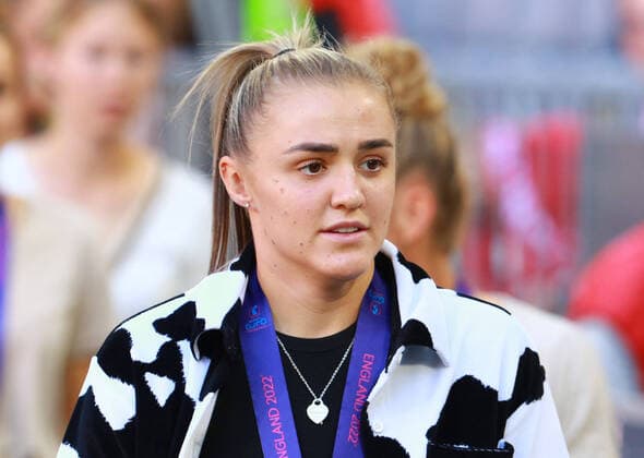 Newcomer, European Champion, Georgia Stanway FCB Women Portraet, Portrait, Football 1 BL FC Bayern Muenchen VfL Wolfsburg 14 08 2022 Allianz Arena PHOTO Mladen Lackovic LakoPress