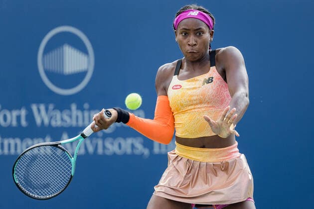 August 16, 2022, Mason, Ohio, USA: Coco Gauff (USA) in action during Tuesdays first round of the Western and Southern Open at the Lindner Family Tennis Center, Mason, Oh. Mason USA - ZUMAs304 20220816_zaf_s304_229 Copyright: xScottxStuartx