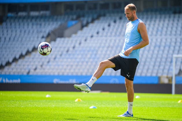 220817 Ola Toivonen during a training session with Malmö FF on August 17, 2022 in Malmö Photo Ludvig Thunman BILDBYRAN code LT LT0396 football football soccer fotball uefa europa league training practice training malmö ff bbeng play off,  Copyright: LUDVIGxTHUNMAN BB220817LT009