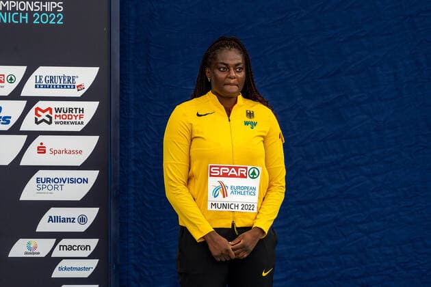 VITA Claudine GER , Discus Throw Women Discus Throw Women , Bronze GER, Athletics Leichtathletik , European Championships Munich 2022, 17 08 2022, GER, Athletics Leichtathletik , European Championships Munich 2022, 17 08 2022 Muenchen Copyright: xEibner-Pressefotox EP_SMR