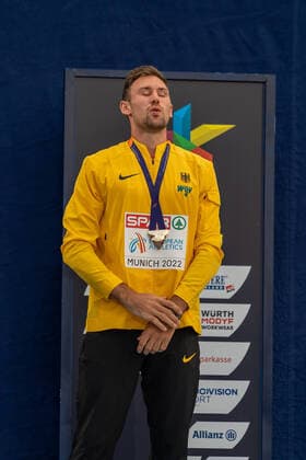 KAUL Niklas GER , Decathlon Men Decathlon Men , Gold GER, Athletics Track and Field , European Championships Munich 2022, 17 08 2022, GER, Athletics Track and Field , European Championships Munich 2022, 17 08 2022 Muenchen Copyright: xEibner-Pressefotox EP_SMR