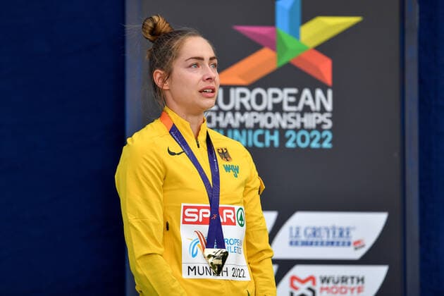 17 08 2022, xkaix, athletics European Championships, emspor, v l Gina Lueckenkemper is European champion. kp
