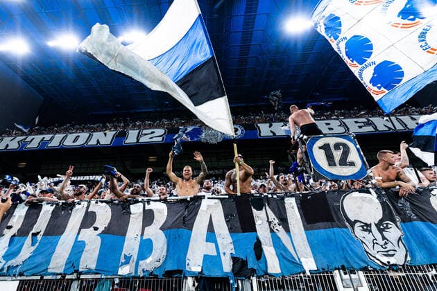 FC Copenhagen v Trabzonspor, UEFA Champions League qualification football, Copenhagen, Denmark Copenhagen, Denmark. 16th, August 2022. Football fans of FC Copenhagen seen on the stands during the UEFA Champions League qualification match between FC Copenhagen and Trabzonspor at Parken in Copenhagen. Copenhagen Denmark  Copyright: xGonzalesxPhoto DejanxObretkovicx