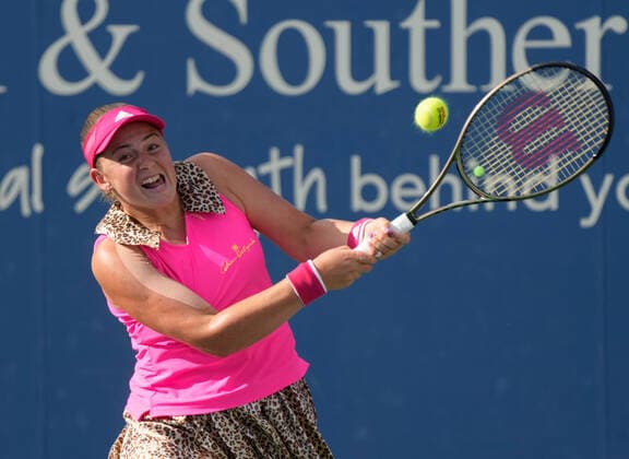 August 17, 2022: Jelena Ostapenko (LAT) loses to Madison Keys (USA), 6-4, 7-5 at the Western & Southern Open being played at Lindner Family Tennis Center in Cincinnati, Ohio, {USA} Tennisclix Cal Media Cincinnati USA - ZUMAc04_ 20220817_zaf_c04_096 Copyright: xLesliexBillmanx