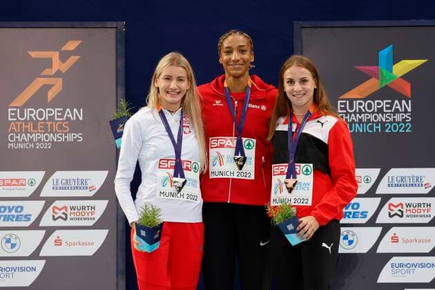 EC 2022, Athletics, Heptathlon, Women, Award Ceremony