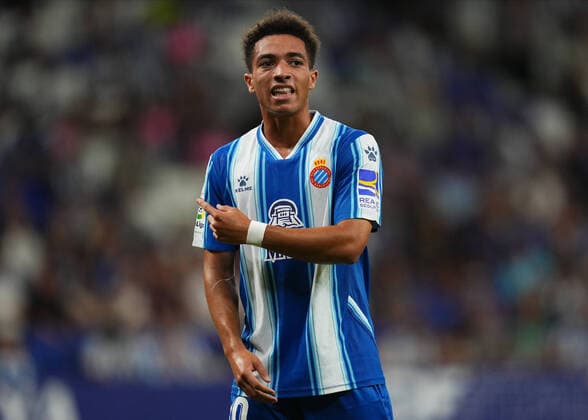 ESP: RCD Espanyol-Rayo Vallecano. La Liga Santander Luka Koleosho of RCD Espanyol during the La Liga match between RCD Espanyol and Rayo Vallecano played at RCDE Stadium on August 19, 2022 in Barcelona, Spain. kpng Copyright: xSergioxRuizx xPRESSINx PS_220819_651