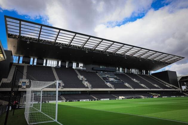 Mandatory Credit: Photo by Simon Dael Shutterstock (13132007d) General view of the new Riverside stand Fulham v Brentford, Premier League, Football, Craven Cottage, London, UK - 20 Aug 2022 EDITORIAL USE ONLY No use with unauthorised audio, video, data, fixture lists, club league logos or live services. Online in-match use limited to 120 images, no video emulation. No use in betting, games or single club league player publications. Fulham v Brentford, Premier League, Football, Craven Cottage, London, UK - 20 Aug 2022 EDITORIAL USE ONLY No use with unauthorised audio, video, data, fixture lists, club league logos or live services. Online in-match use limited to 120 images, no video emulation. No use in betting, games or single club league player publications.  Copyright: xSimonxDael Shutterstockx 13132007d