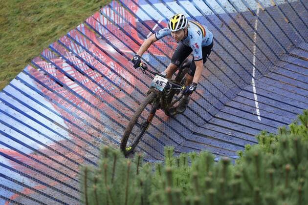 Munich, Germany - August 20 : Michiels Githa Cycling Mountain Bike Cross country (Female) of Belgium during the 2022 European Championships Cycling Mountainbike as part of the European Championships Munich 2022 on August 20, 2022 in Munich, Germany, 20 08 2022 ( European Championship, EM, Europameisterschaft Cycling MTB Munich 2022 PhotoNews Panoramic 