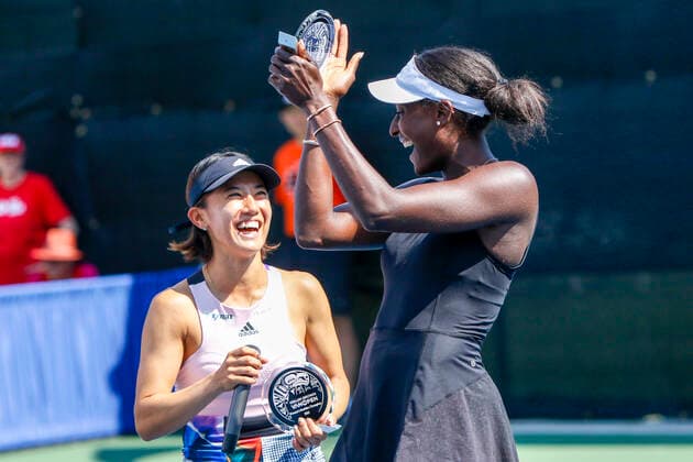 August 20, 2022: 20 08 2022 - VANCOUVER,BC - AUGUST 20 : Double Womens Champions Muyi Kato(JPN) Asia Muhammad (USA) def Timea Babos(HUN) Angela Kulikov(USA) during day eitght of 2022 Odlum Brown VanOpen at Hollyburn Country Club on August 20, 2022, in West Vancouver,British Columbia,Canada.( Pximages - ZUMAp175 20220820_zsa_p175_029 Copyright: xClelioxTomazx