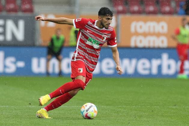 Ricardo Pepi 18 FC Augsburg , FC Augsburg vs 1 FSV Mainz 05, Football, 1 Bundesliga, 3 Matchday, 20 08 2022 DFB regulations prohibit any use of photographs as image sequences and or quasi video Augsburg Bayern Germany Copyright: xkolbert-press ChristianxKolbertx