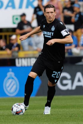 Club s Hans Vanaken pictured in action during a soccer match between Club Brugge and KV Kortrijk, Sunday 21 August 2022 in Brugge, on day 5 of the 2022-2023 Jupiler Pro League first division of the Belgian championship. KURTxDESPLENTER  x40129674x