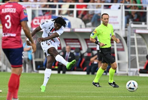 Jordan Lotomba (nice) FOOTBALL : Clermont Foot vs OGC Nice - Ligue 1 Uber Eats - 21 08 2022 FredericChambert Panoramic 