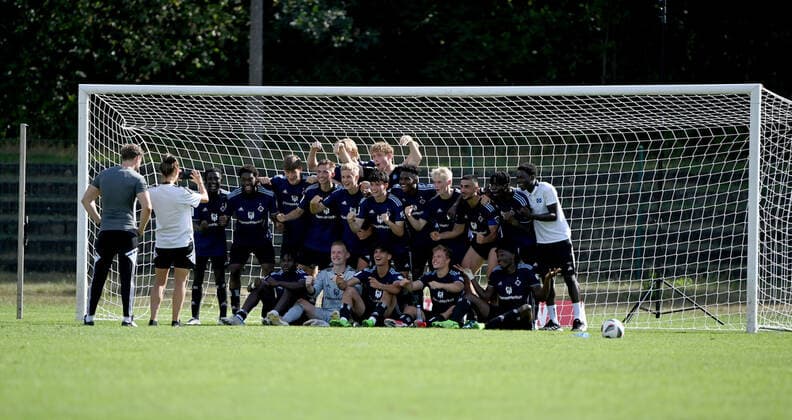 Football, U 19, season 2022 23, A Junioren Bundesliga, Staffel Nord Nordost 2 matchday , 1 FC Union Berlin Hamburger SV, HSV jubilation after the final whistle, 21 08 2022, Copyright: xMatthiasxKochx