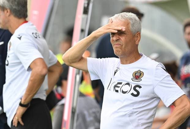 Lucien Favre (entraineur nice) FOOTBALL : Clermont Foot vs OGC Nice - Ligue 1 Uber Eats - 21 08 2022 FredericChambert Panoramic 