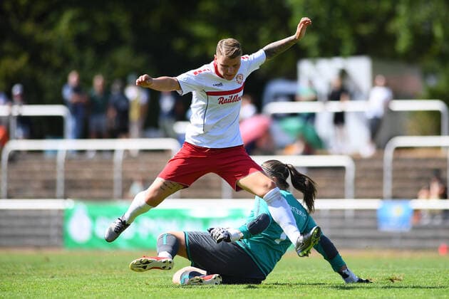 GERMANY, KOELN - AUGUST 21, 2022: Natalie Kreitz. The football match of Women Cup DFB-POKAL FRAUEN Fortuna Koeln vs Chemnitzer  Copyright: xVITALIIxKLIUIEVx