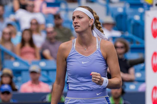 August 21, 2022, Mason, Ohio, USA: Petra Kvitova (CZE) reacts to a shot during the championship of the Western and Southern Open at the Lindner Family Tennis Center, Mason, Oh. Mason USA - ZUMAs304 20220821_zaf_s304_017 Copyright: xScottxStuartx