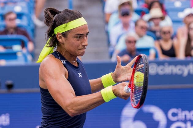 August 21, 2022, Mason, Ohio, USA: Caroline Garcia (FRA) hits a forehand shot during the championship of the Western and Southern Open at the Lindner Family Tennis Center, Mason, Oh. Mason USA - ZUMAs304 20220821_zaf_s304_068 Copyright: xScottxStuartx