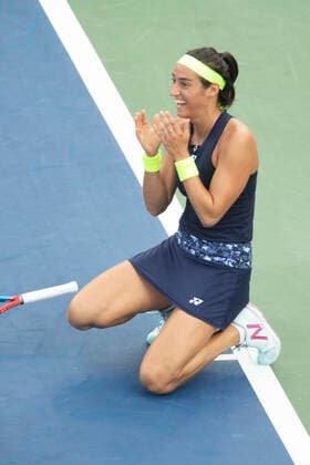 September 20, 2022, Mason, OH, USA: Western and Southern Open Tennis, Mason, OH - Caroline Garcia celebrates beating opponent Petra Kvitova in the finals. Garcia won 6-2, 6-4. August 21, 2022 - ZUMA Press Mason USA - ZUMAn24_ 20220920_zaf_n24_004 Copyright: xWallyxNellx