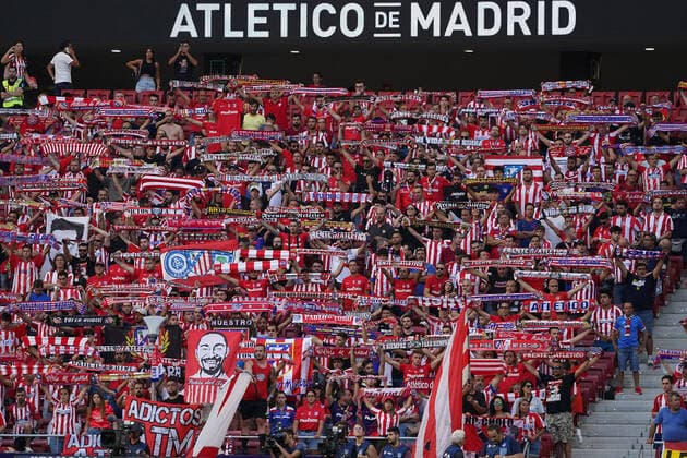 Atletico de Madrid s supporters during La Liga match. August 21,2022. (2022082174)
