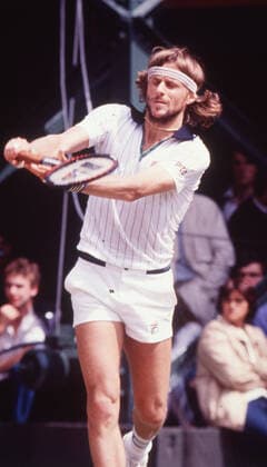 June 30, 1981, Wimbledon, England, United Kingdom: BJORN BORG returning the ball from Peter McNamara of Australia during their quarterfinals match. Borg won in straight sets. Wimbledon United Kingdom - ZUMAk09_ 19810630_jtc_k09_861 Copyright: xKeystonexPressxAgencyx