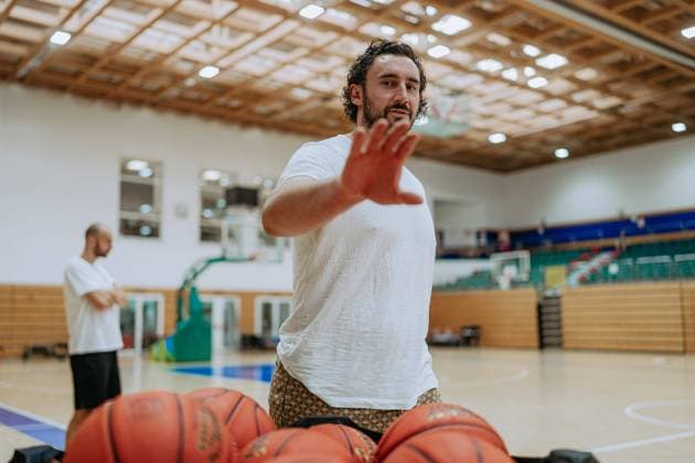Marco Völler Fraport Skyliners, Manager Sports , Fraport Skyliners, Basketball, Season preparation first week of training, 2022 2023 season, 24 08 2022, Fraport Skyliners, Basketball, Season preparation training, 2022 2023 season, 24 08 2022 Copyright: xEibner-Pressefotox EP_DZT