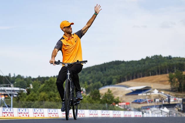 RICCIARDO Daniel (aus), McLaren F1 Team MCL36, portrait during the Formula 1 Rolex Belgian Grand Prix 2022, 14th round of the 2022 FIA Formula One World Championship, WM, Weltmeisterschaft from August 26 to 28, 2022 on the Circuit de Spa-Francorchamps, in Francorchamps, Belgium - F1 - BELGIAN GRAND PRIX 2022 DPPI Panoramic  00122033__DEL8469.JPG_