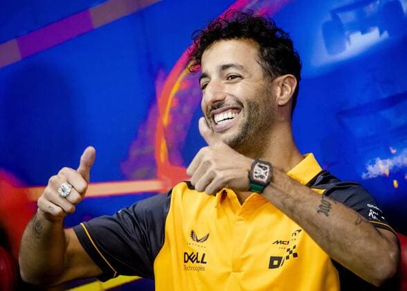 SPA Daniel Ricciardo McLaren during a press conference at the Spa Francrochamps race track in the run up to the Belgian Grand Prix ANP SEM VAN DER WAL F1 Grand Prix of Belgium Previews 2022 xVIxANPxSportx xxANPxIVx 453497862 originalFilename: 453497862.jpg