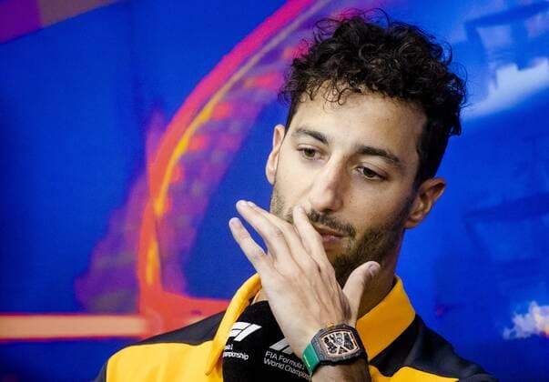 SPA Daniel Ricciardo McLaren during a press conference at the Spa Francrochamps race track in the run up to the Belgian Grand Prix ANP SEM VAN DER WAL F1 Grand Prix of Belgium Previews 2022 xVIxANPxSportx xxANPxIVx 453497870 originalFilename: 453497870.jpg