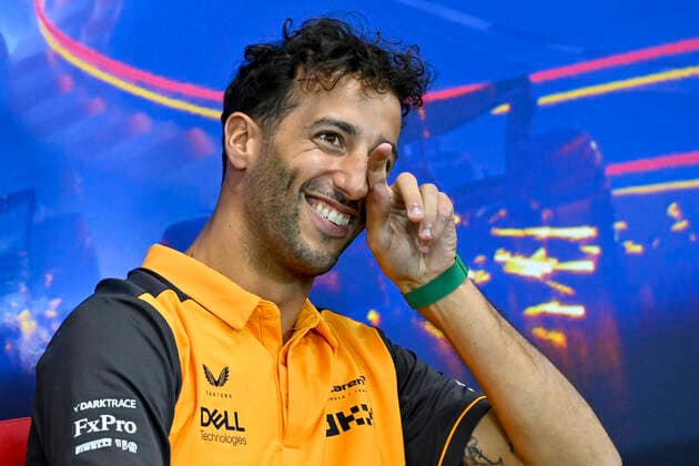 Mclaren s Australian driver Daniel Ricciardo pictured during a press conference, PK, Pressekonferenz ahead of this weekend s Spa-Francorchamps Formula One Grand Prix of Belgium race, in Spa-Francorchamps, Thursday 25 August 2022. DIRKxWAEM  x40893765x