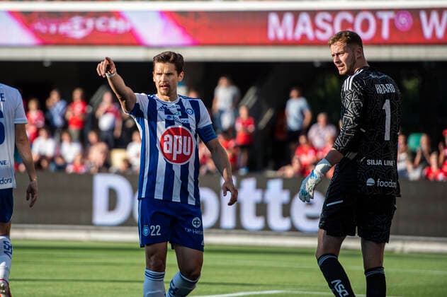 Silkeborg IF v HJK Helsinki, UEFA Europa League qualification, Silkeborg, Denmark Silkeborg, Denmark. 25th, August 2022. Jukka Raitala (22) of HJK Helsinki seen during the UEFA Europa League qualification match between Silkeborg IF and HJK Helsinki at JYSK Park in Silkeborg. Silkeborg Denmark  Copyright: xGonzalesxPhoto MortenxKjaerx