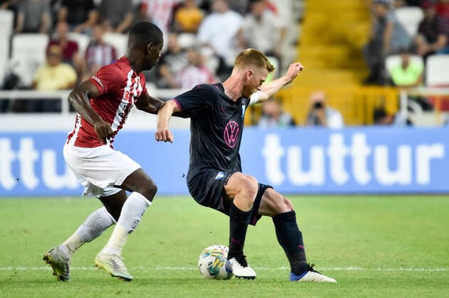 220825 Max Alain Gradel of Sivasspor and Anders Christiansen of Malmö FF during the UEFA Europa League play off match between Sivasspor and Malmö FF on August 25, 2022 in Sivas Photo Christian Örnberg BILDBYRAN COP 166 CO0221 football football soccer fotball uefa europa league play off sivasspor malmö ff bbeng,  Copyright: CHRISTIANxÖRNBERG BB220825CO033