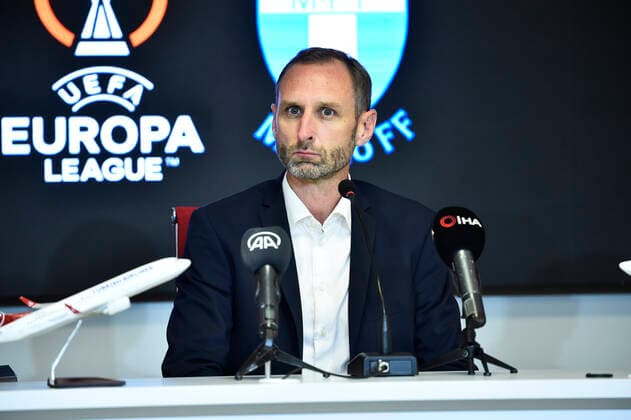 220825 Head coach and sport director Andreas Georgson of Malmö FF on a press conference after the UEFA Europa League play off match between Sivasspor and Malmö FF on August 25, 2022 in Sivas Photo Christian Örnberg BILDBYRAN COP 166 CO0221 football football soccer fotball uefa europa league play off sivasspor malmö ff bbeng,  Copyright: CHRISTIANxÖRNBERG BB220825CO072