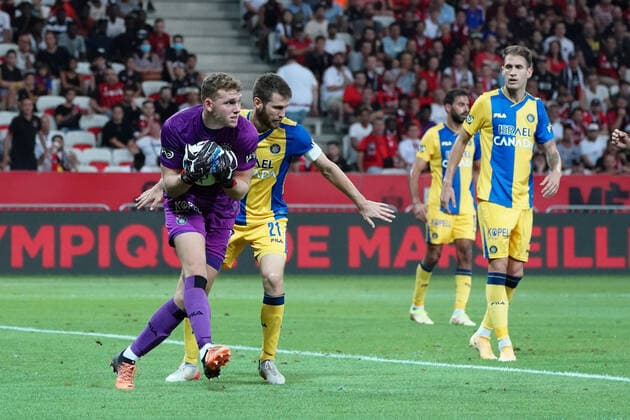 Daniel Peretz (Maccabi Tel Aviv) FOOTBALL : OGC Nice vs Maccabi Tel Aviv - Barrage retour de confÃ rence Ligue - Nice - 25 08 2022 NorbertScanella Panoramic 
