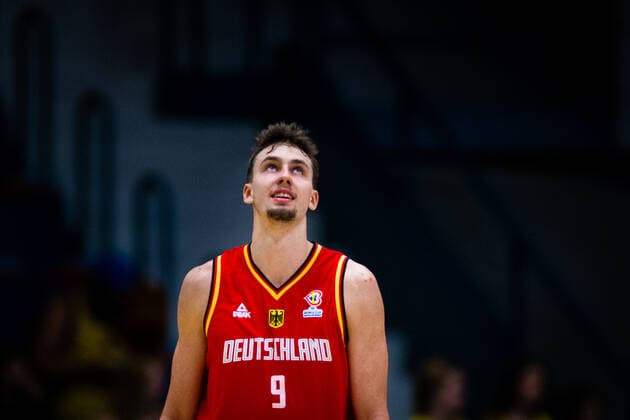 220825 Franz Wagner of Germany during the FIBA World Cup Qualifier game between Sweden and Germany on August 25, 2022 in Stockholm Photo Kenta Jönsson BILDBYRAN COP 210 KJ0076 basketball basketball world cup qualifier fiba world cup qualifiers sweden tyskland sweden germany bbeng,  Copyright: KENTAxJÖNSSON BB220825KJ123