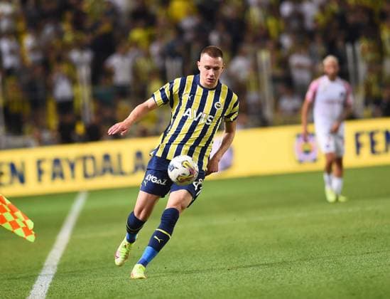 Attila Szalai of Fenerbahce during the UEFA Europa League Play-Off second leg match between Fenerbahce and Austria Wien at Ulker Stadium in Istanbul, Turkey on August 25, 2022. ( Photo by Seskimphoto ) Fenerbahce v Austria Wien - UEFA Europa League - Play-off second leg match 