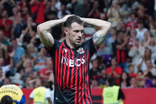 Aaron Ramsey (OGC Nice) FOOTBALL : OGC Nice vs Maccabi Tel Aviv - Barrage retour de confÃ rence Ligue - Nice - 25 08 2022 NorbertScanella Panoramic 