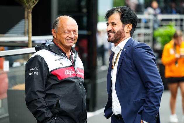 VASSEUR Frederic (fra), Team Principal of Alfa Romeo F1 Team ORLEN, BEN SULAYEM Mohammed (uae), President of the FIA, portrait during the Formula 1 Rolex Belgian Grand Prix 2022, 14th round of the 2022 FIA Formula One World Championship, WM, Weltmeisterschaft from August 26 to 28, 2022 on the Circuit de Spa-Francorchamps, in Francorchamps, Belgium - F1 - BELGIAN GRAND PRIX 2022 DPPI Panoramic  20220826_GOOD3090