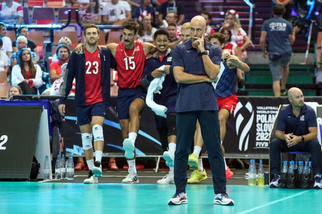 26.08.2022 KATOWICE SPODEK POLSKA (KIBICEATOWICE POLAND ) SIATKOWKA MEZCZYZN ( MEN S VOLLEYBALL ) FIVB MISTRZOSTWA SWIATA W PILCE SIATKOWEJ MEZCZYZN POLSKA - SLOWENIA 2022 ( FIVB MEN S World Championship, WM, Weltmeisterschaft 2022) MECZ MEKSY - USA ( GAME MEXICO - USA ) NZ JOHN SPERAW SYLWETKA FOTO JAKUB PIASECKI CYFRASPORT NEWSPIX.PL --- Newspix.pl  20220826CSJP3019