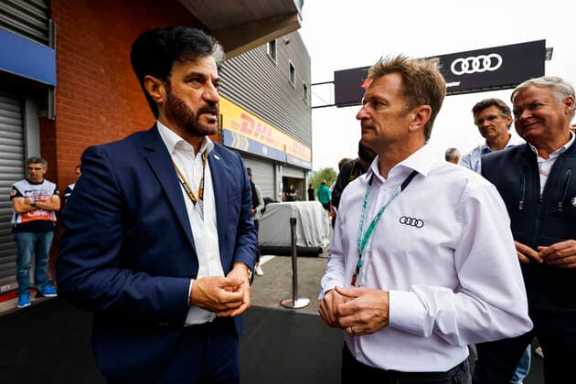 Mohammed Ben Sulayem UAE, FIA President , Allan McNish GBR, Former racing driver , F1 Grand Prix of Belgium at Circuit de Spa Francorchamps on August 26, 2022 in Spa Francorchamps, Belgium Photo by HOCH ZWEI Spa Francorchamps Belgium