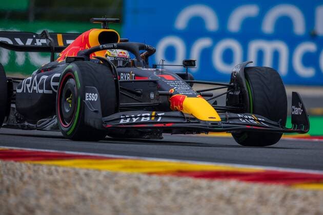 SPA-FRANCORCHAMPS, BELGIUM - AUGUST 26 : Verstapen - Red Bull during the F1 race of the Belgian Formula One Grand Prix Spa Francorchamps on August 26, 2022 in Spa-Francorchamps, Belgium, 26 08 2022 ( Belgian Grand Prix Formula One 2022 PhotoNews Panoramic 