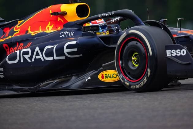 SPA-FRANCORCHAMPS, BELGIUM - AUGUST 26 : Perez - Red Bull during the F1 race of the Belgian Formula One Grand Prix Spa Francorchamps on August 26, 2022 in Spa-Francorchamps, Belgium, 26 08 2022 ( Belgian Grand Prix Formula One 2022 PhotoNews Panoramic 