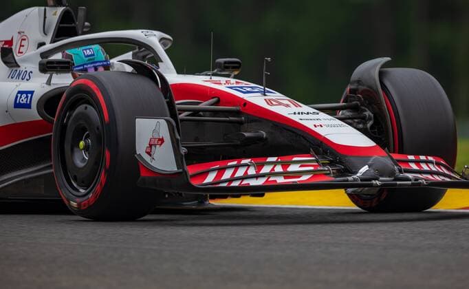 SPA-FRANCORCHAMPS, BELGIUM - AUGUST 26 : Schumacher - Haas during the F1 race of the Belgian Formula One Grand Prix Spa Francorchamps on August 26, 2022 in Spa-Francorchamps, Belgium, 26 08 2022 ( Belgian Grand Prix Formula One 2022 PhotoNews Panoramic 