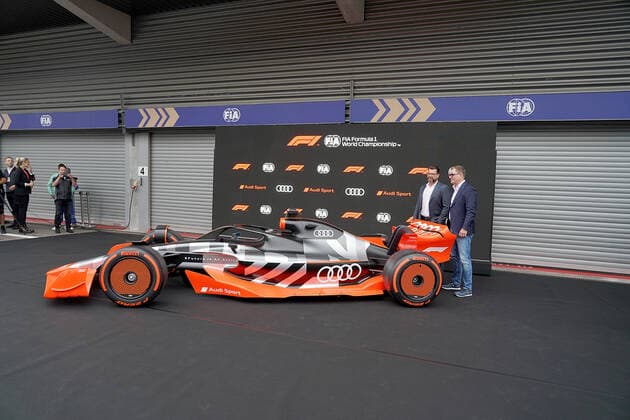 26 08 2022, Circuit de Spa Francorchamps, Spa Franchorchamps, FORMULA 1 ROLEX BELGIAN GRAND PRIX 2022 , in picture Press conference on Audis entry into Formula 1 Audi CEO Markus Duesmann, Audi CTO Oliver Hoffmann Spa Franchorchamps Circuit de Spa Francorchamps Belgium  eu-images-506