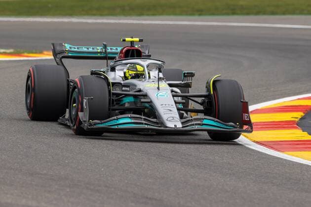 Lewis Hamilton Mercedes AMG Petronas Motorsport with his car on the track, Belgian Grand Prix 2022, Motorsport, Formula 1, 27 08 2022 Belgian Grand Prix 2022, Motorsport, Formula 1, 27 08 2022 Copyright: xEibner-Pressefoto AlexanderxNeisx EP_ANS