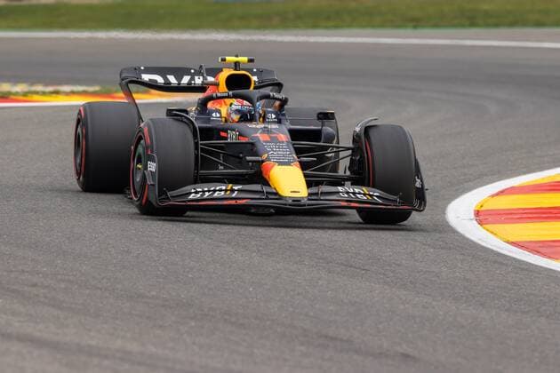 Sergio Perez Red Bull Racing with his car on the track, Belgian Grand Prix 2022, Motorsport, Formula 1, 27 08 2022 Belgian Grand Prix 2022, Motorsport, Formula 1, 27 08 2022 Copyright: xEibner-Pressefoto AlexanderxNeisx EP_ANS